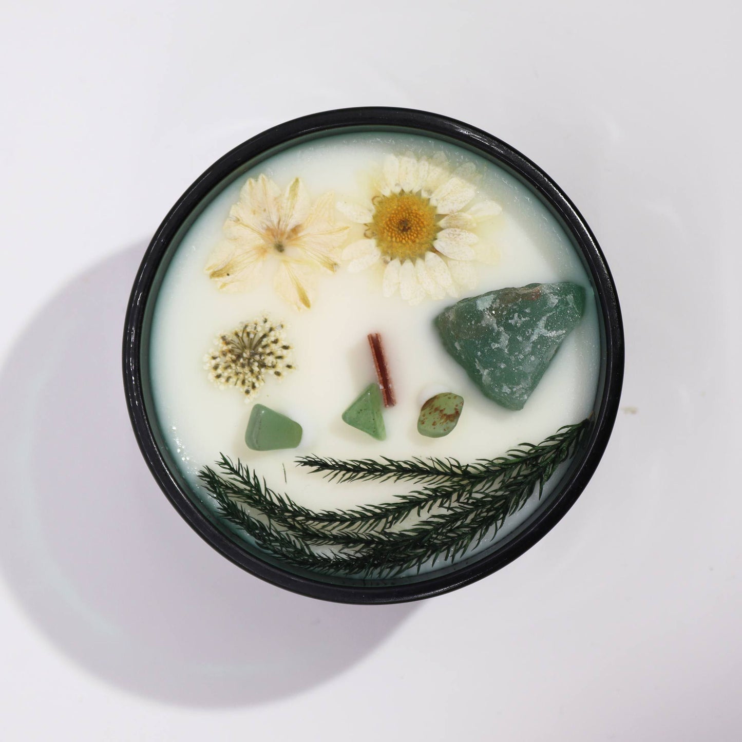 Crystal Magic Flower Candle – Jade & Enchanted Mint