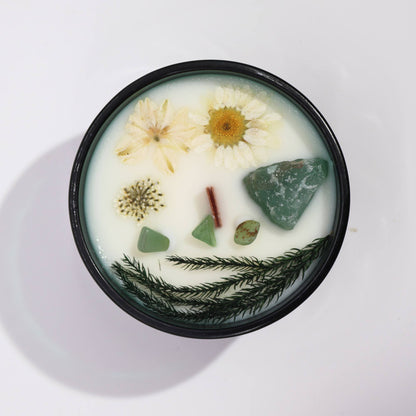 Crystal Magic Flower Candle – Jade & Enchanted Mint