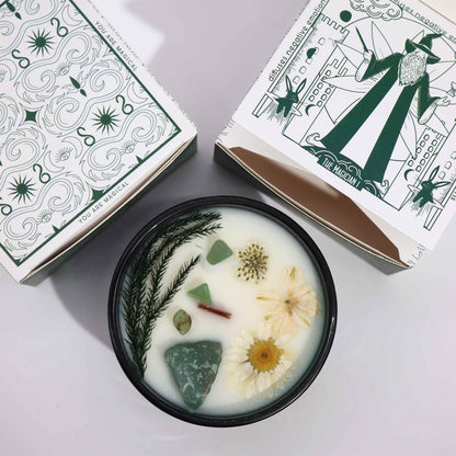 Crystal Magic Flower Candle – Jade & Enchanted Mint
