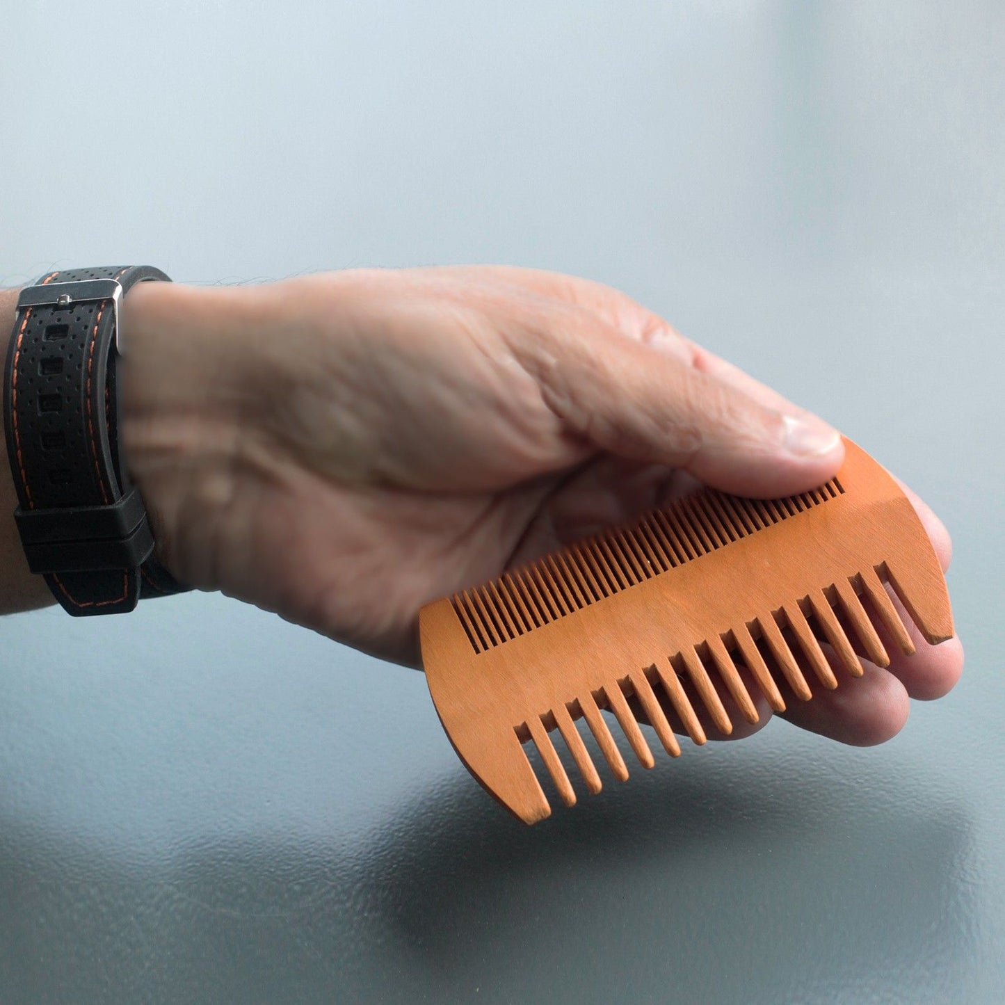 Two-Sided Beard Comb and Brush for Grooming