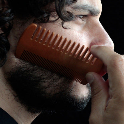Two-Sided Beard Comb and Brush for Grooming